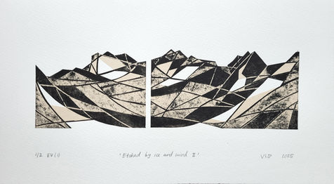 An abstract landscape print