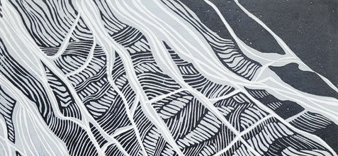 A stylised abstract composition based on textures and forms found in Nature.