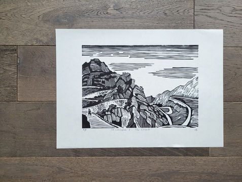 Landscape showing the famous cycle route at Sa Calobra.