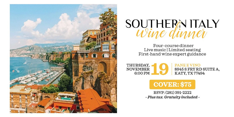 Southern Italy Wine Dinner