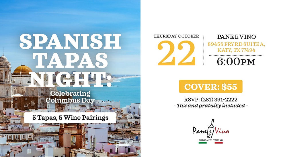 Spanish Tapas Night: Celebrating Columbus Day