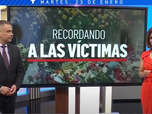 Telemundo KSTS TV coverage: One-Year Anniversary Half Moon Bay Mass Shooting