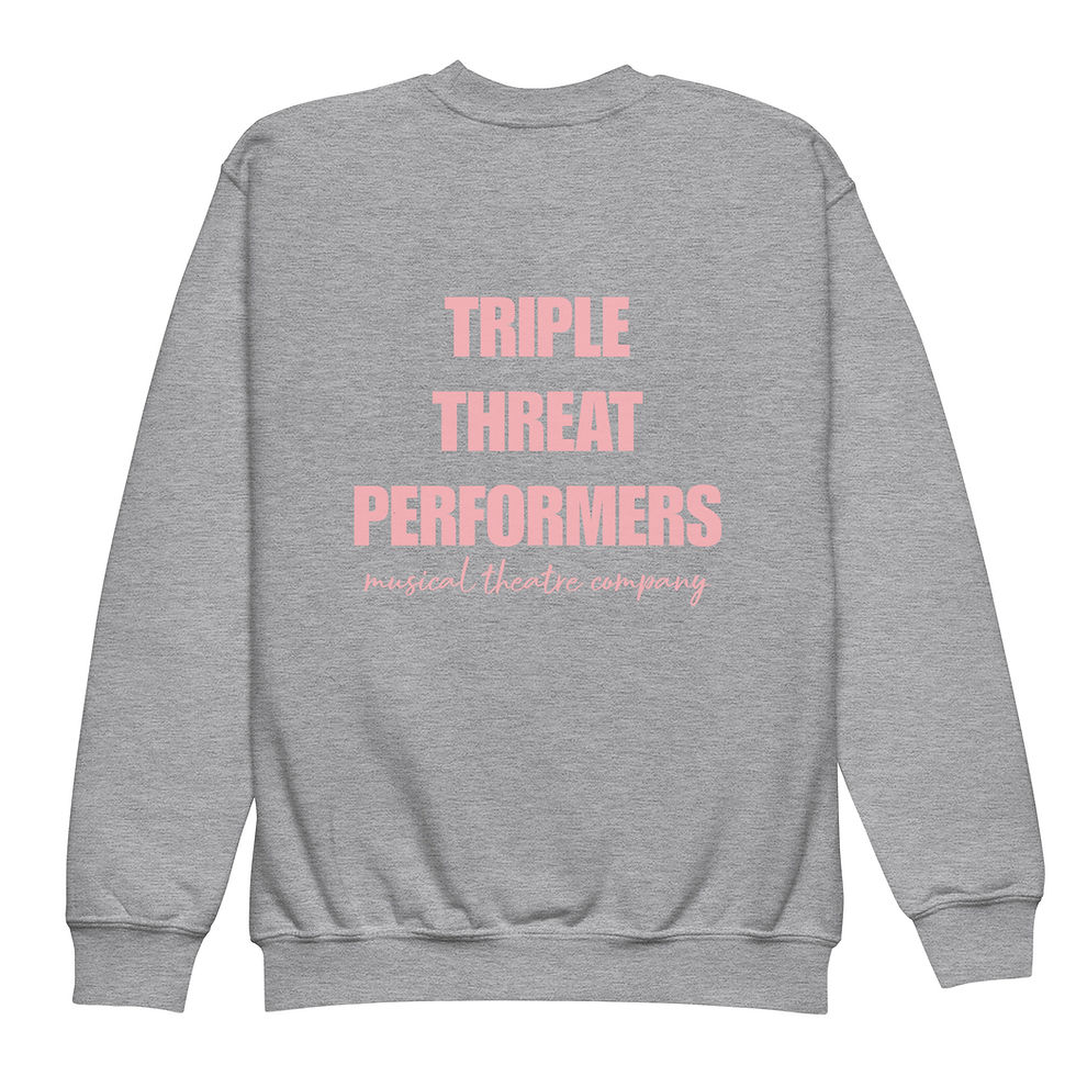 Thumbnail: Youth Pink Writing Crewneck Sweatshirt