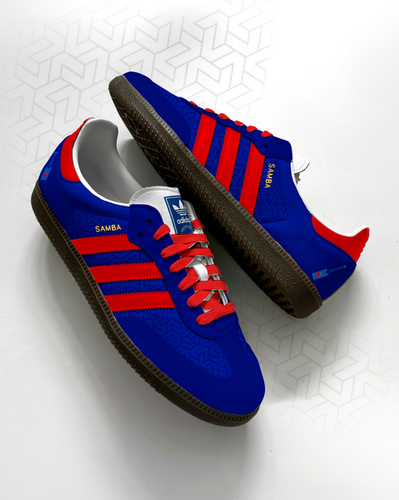 adidas samba blue and red
