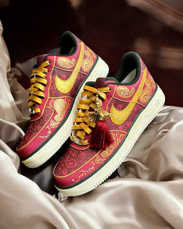 Custom Nike Sneaker for Bridal Indian wedding Outfit, Match with Lehnga