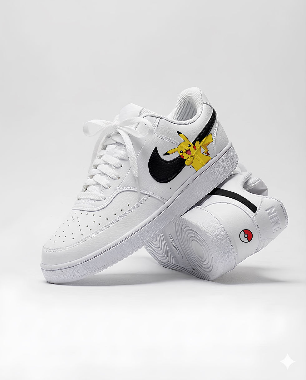 Custom Nike Sneaker court vision air force pokemon pikachu