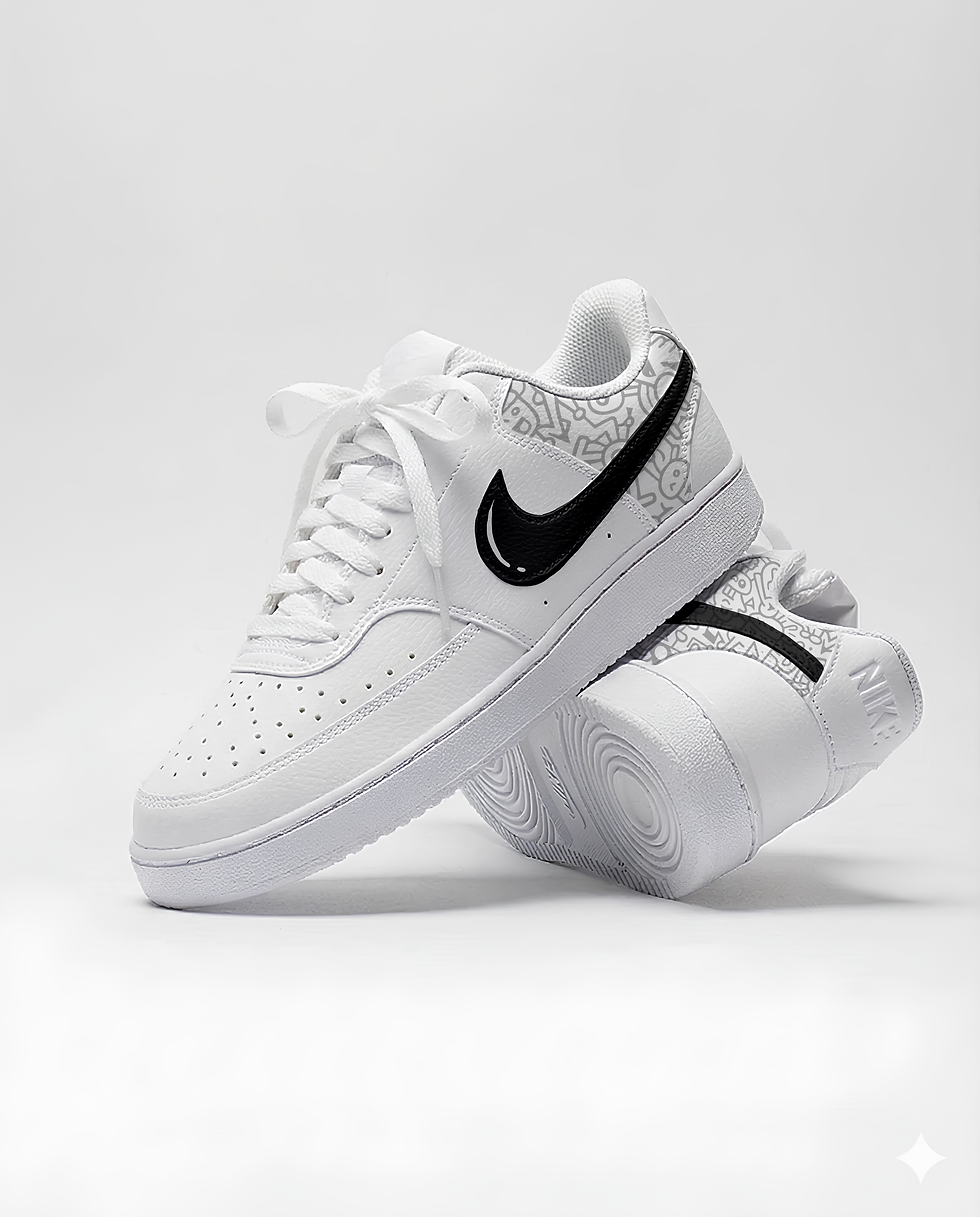 Custom Nike Sneaker court vision air force doodle