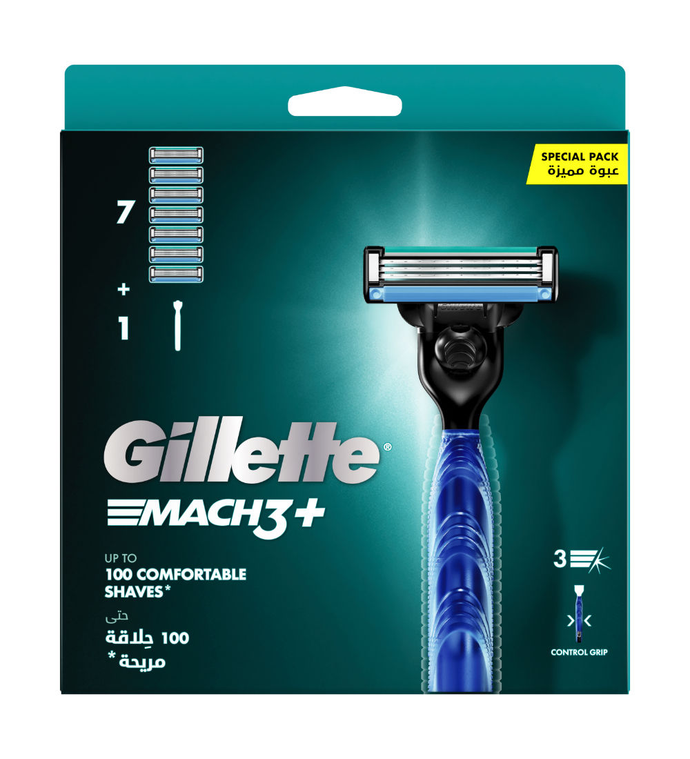 Gillette Mach 3+ Razor Handle +7 Blades