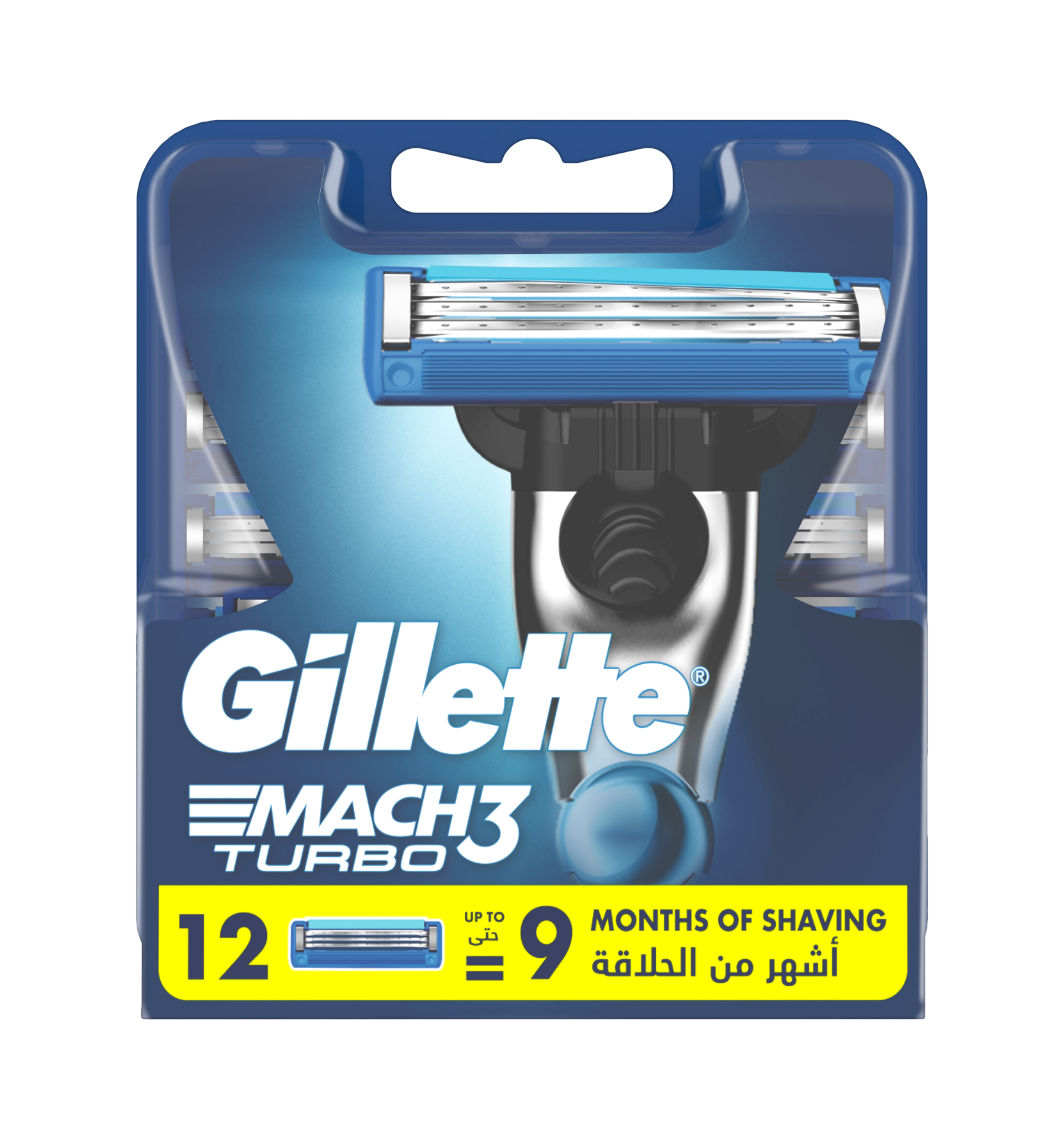 Gillette Mach 3 Turbo Blades 12's