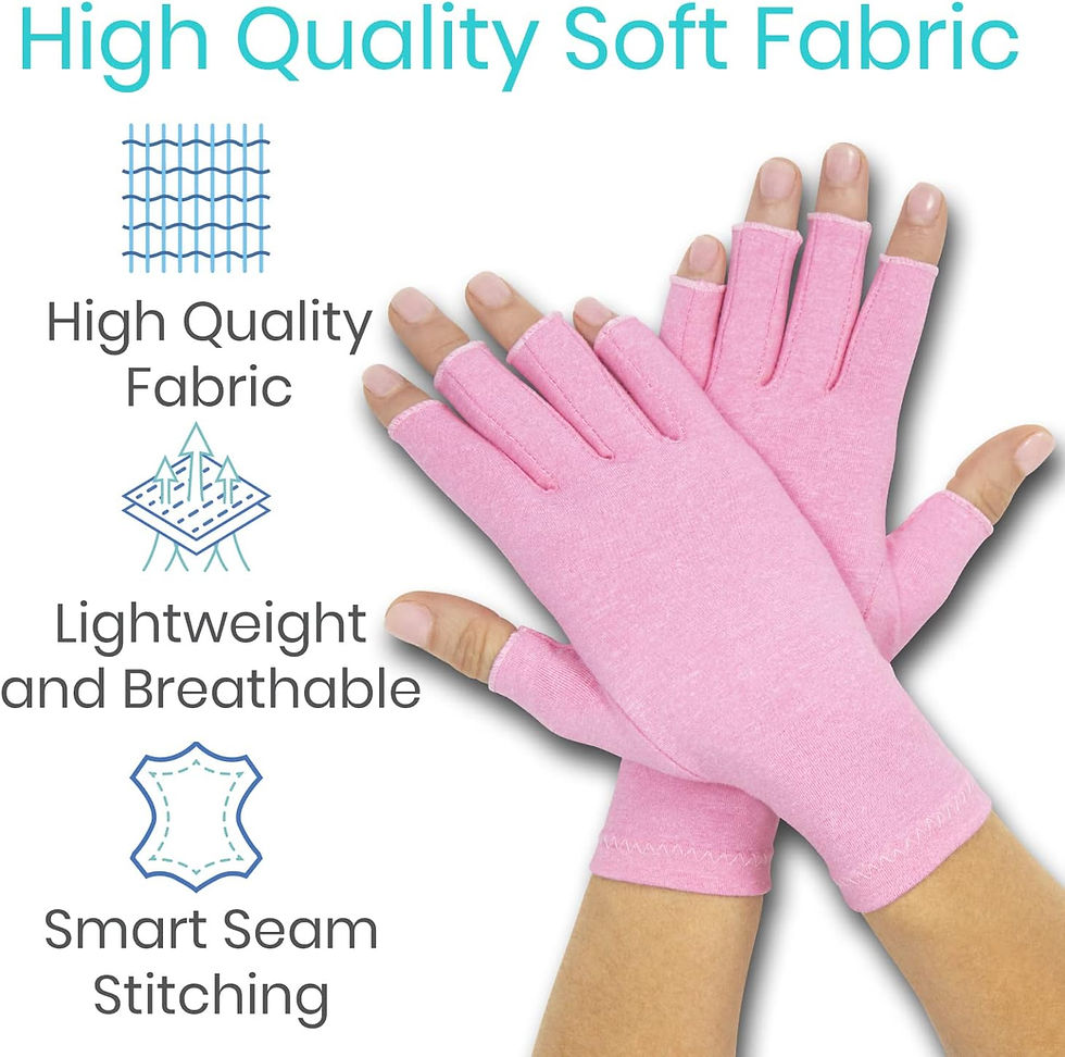 Thumbnail: Gloves for men and women Comfortable open fingers for rheumatoid osteoarthritis 