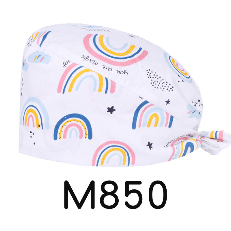 Thumbnail: Unisex Nursing Scrub Cap Cotton Breathable Women's Hats Chef Vet Dental Doctor W