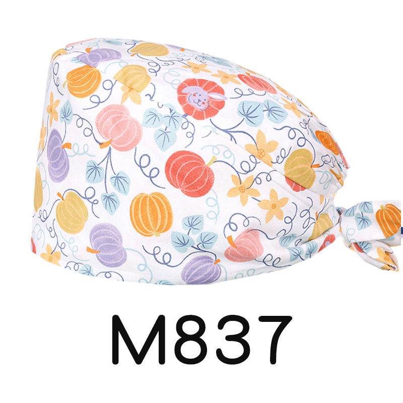 Thumbnail: Unisex Nursing Scrub Cap Cotton Breathable Women's Hats Chef Vet Dental Doctor W