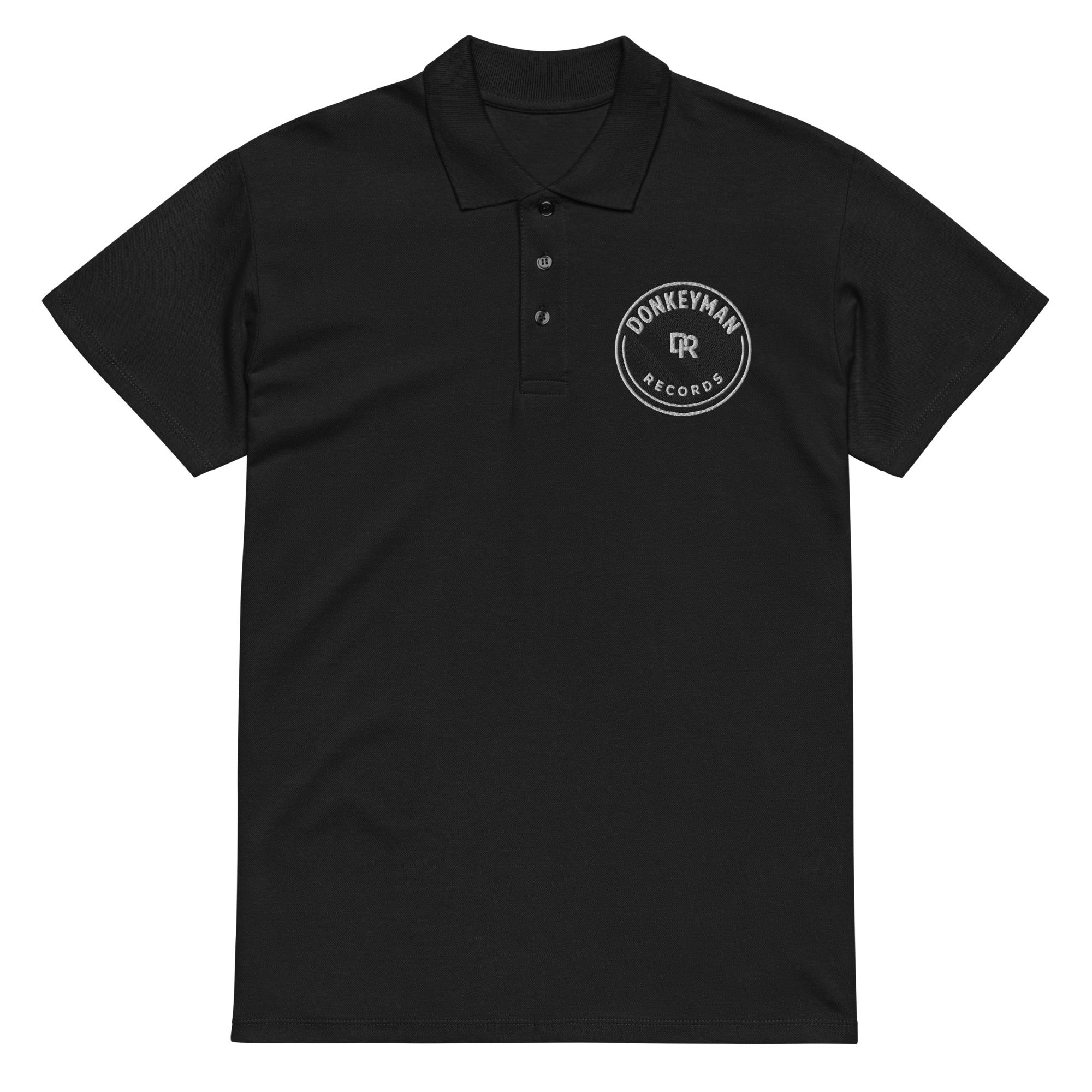 Donkeyman Records Logo Premium pique polo shirt
