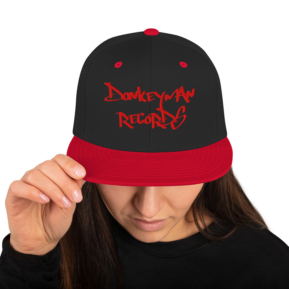 Thumbnail: Donkeyman Records Red Graffiti Snapback Hat