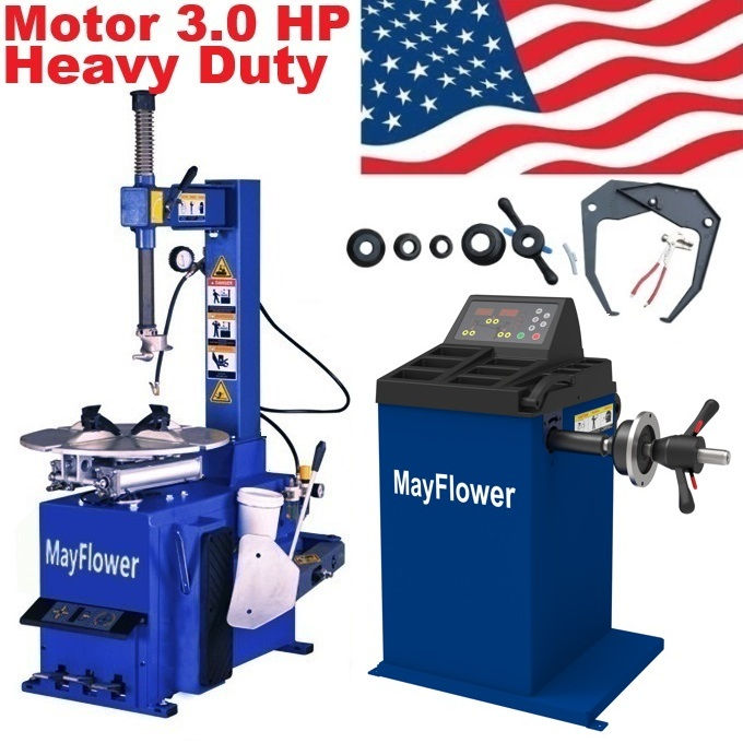 Thumbnail: Mayflower 3.0 HP Automatic Tire Changer Wheel Balancer Combo
