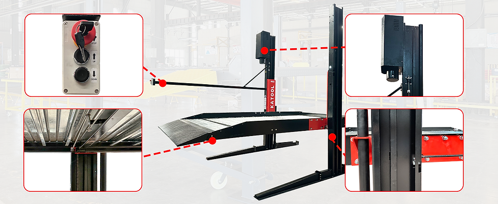 Thumbnail: Katool KT-P2700 6,600 lb 2-Post Parking Lift – Auto Hoist for Home & Pro Shops