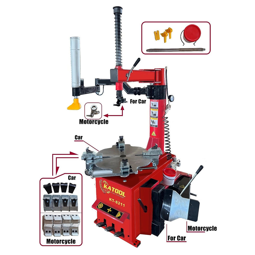 Thumbnail: Katool KT-8211 Tire Changer with Left Assist Arm & Rotatable Mounting Head