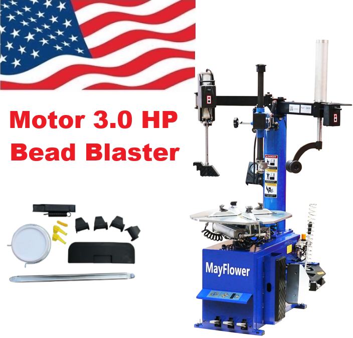 Mayflower 3.0 HP New Double Assist Arms Tire Changer Combo 988 680