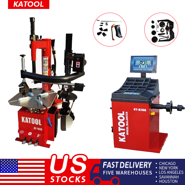 Thumbnail: Katool KT-T835 Tire Changer & KT-B760 Wheel Balancer Combo