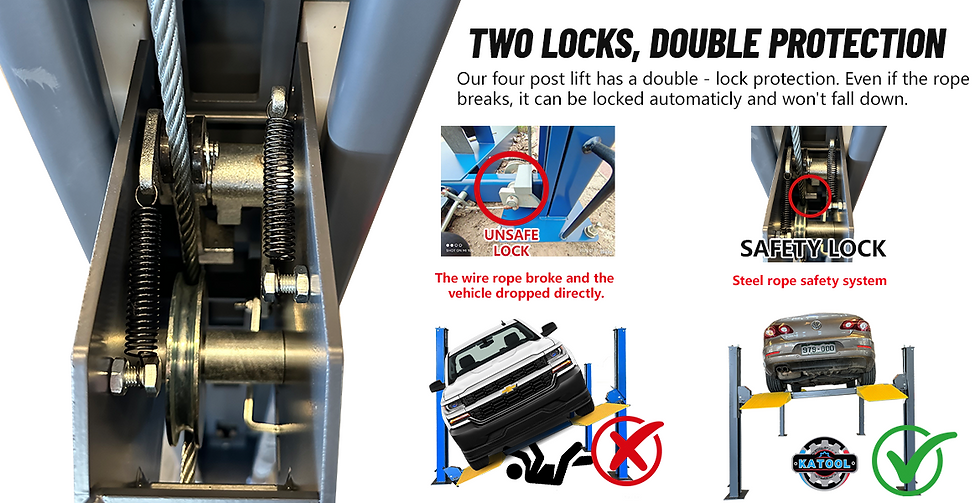 Thumbnail: Katool KT-4H850 8,500 lb Heavy-Duty Four-Post Car Lift with Caster Kit