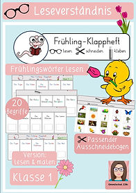 Frühling Klappheft Klasse 1