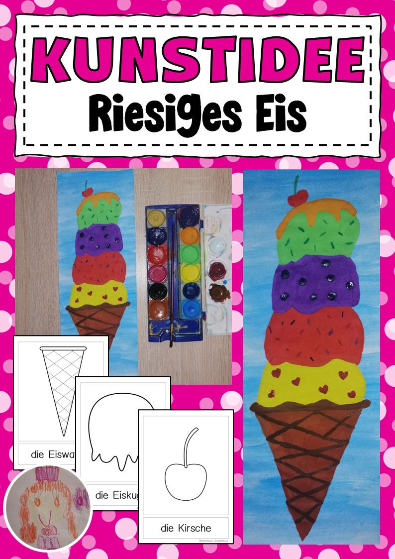 Kunstidee Sommer Grundschule Eis