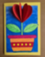 Blumen-Karte mit 3D-Effekt