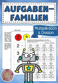 Unterrichtsmaterial zum Üben von Aufgabenfamilien bei Multiplikation und Division