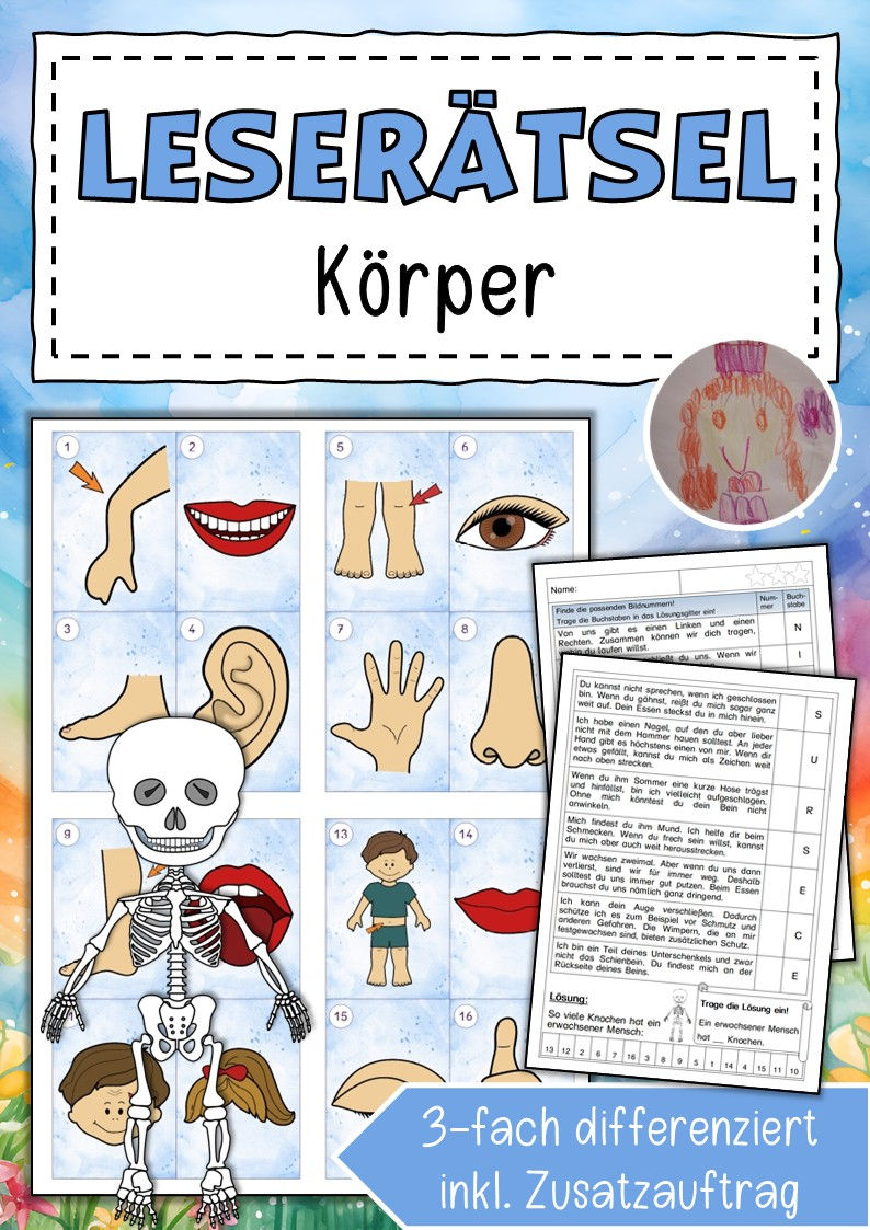 Lesespaziergang Körper Sachunterricht Grundschule