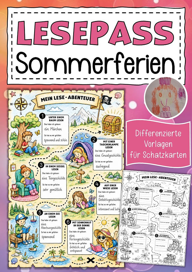Lesepass Sommerferien Lesemotivation Grundschule