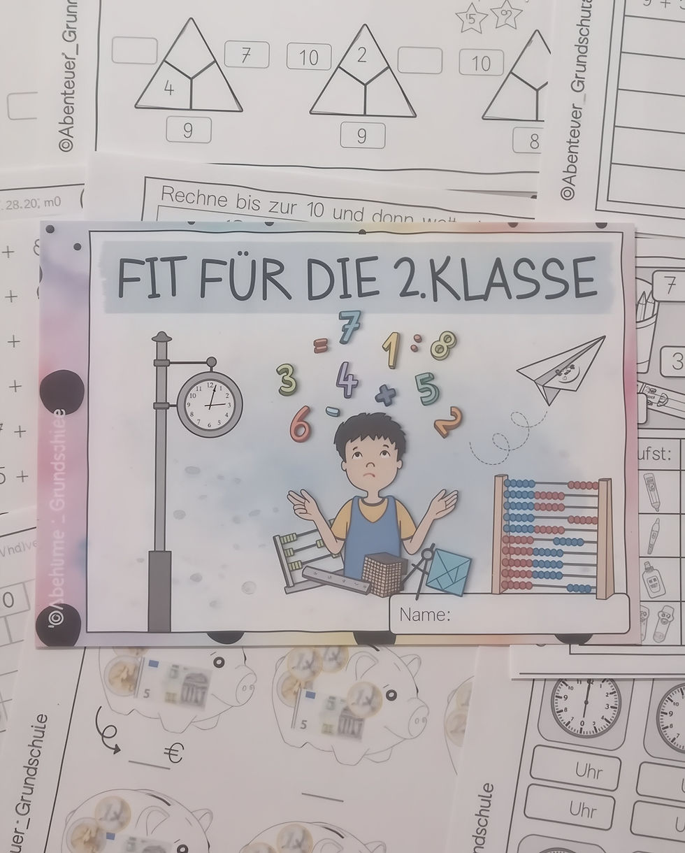 Wiederholungsheft Mathe Fit für die 2. Klasse