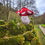 Thumbnail: Marie the red and white mushroom shaped dog toy, with a red cap and white spots, sat on moss and twigs in a natural setting
