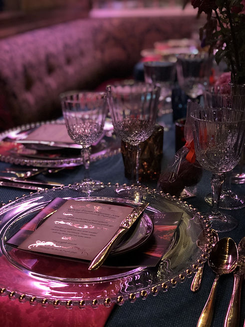 dinner set up for glamorous event