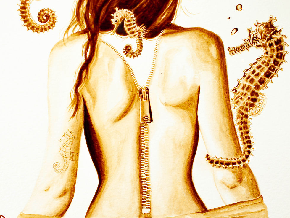 Thumbnail: Original Seahorse Decor, Seahorse wall art, Beach decor, Seahorse art