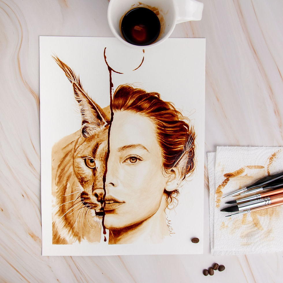 Thumbnail: Wild instinct  original coffee painting