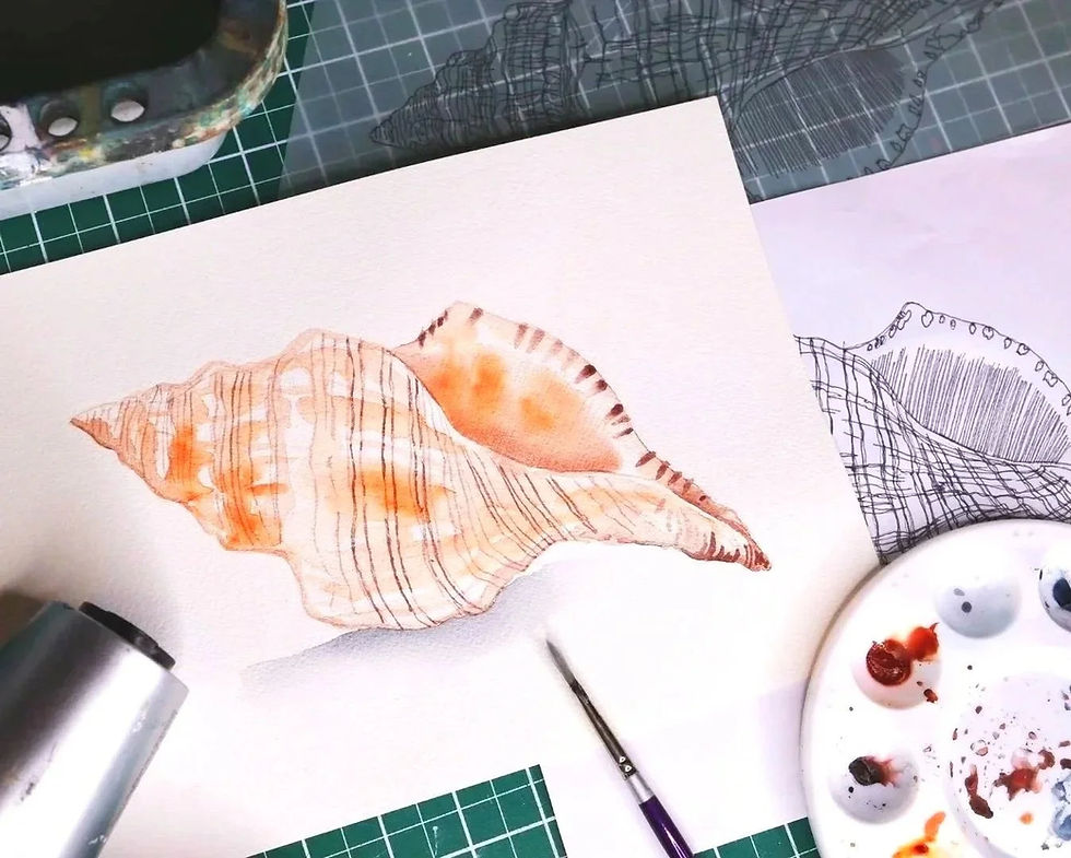 Painting by Caroline Tatham