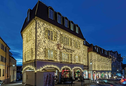 Weihnachtsbeleuchtung Fassade