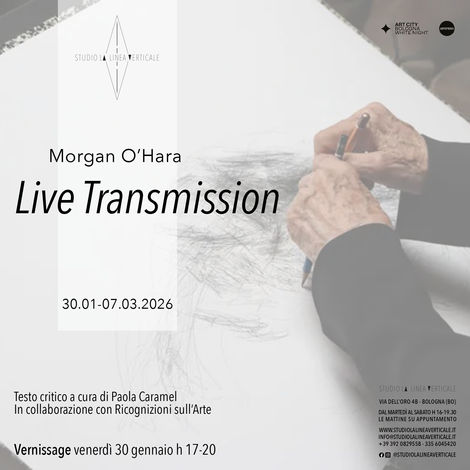 invito - live transmission, morgan o'hara solo show, studio la linea verticale contemporary art bologna