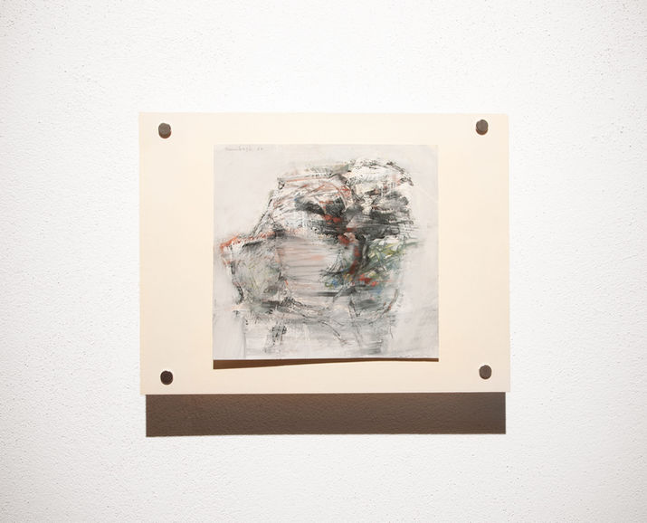 Pirro Cuniberti - Senza titolo, 1960, tecnica mista su carta, 16.8x17.9 cm - Testa o testa, Studio la Linea Verticale - Archivio Cuniberti