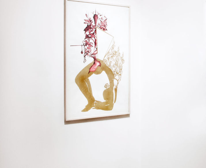 ArtVerona Studio la Linea Verticale 2024, main section, young artists artisti emergenti Fiera Arte Contemporanea Verona, Bologna. Navid Azimi Sajadi, The Bridge series, 2018, tecnica mista su carta Fabriano 300 gr., 100x70 cm