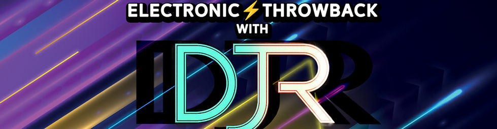 DJR DJ flyer for electronic and throwbacks music