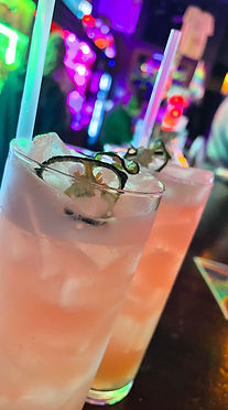Pink jalapeno tequila cocktail