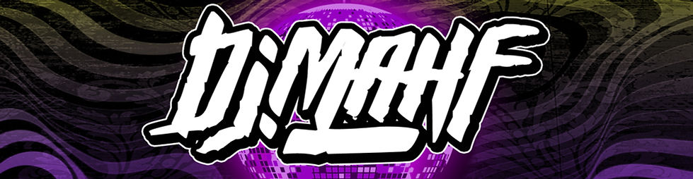 Flyer for DJ Mahf with throwback and hip-hop