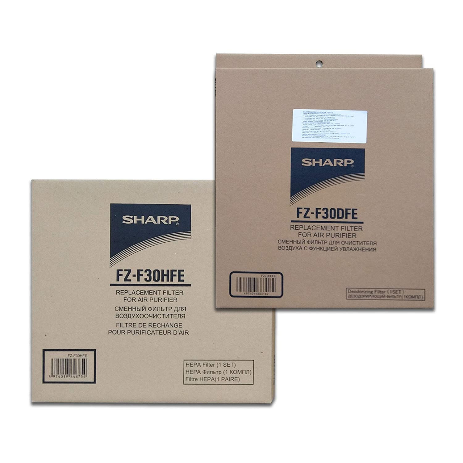 HEPA & Carbon Filter Set containing FZ-F30HFE & FZ-F30DFE