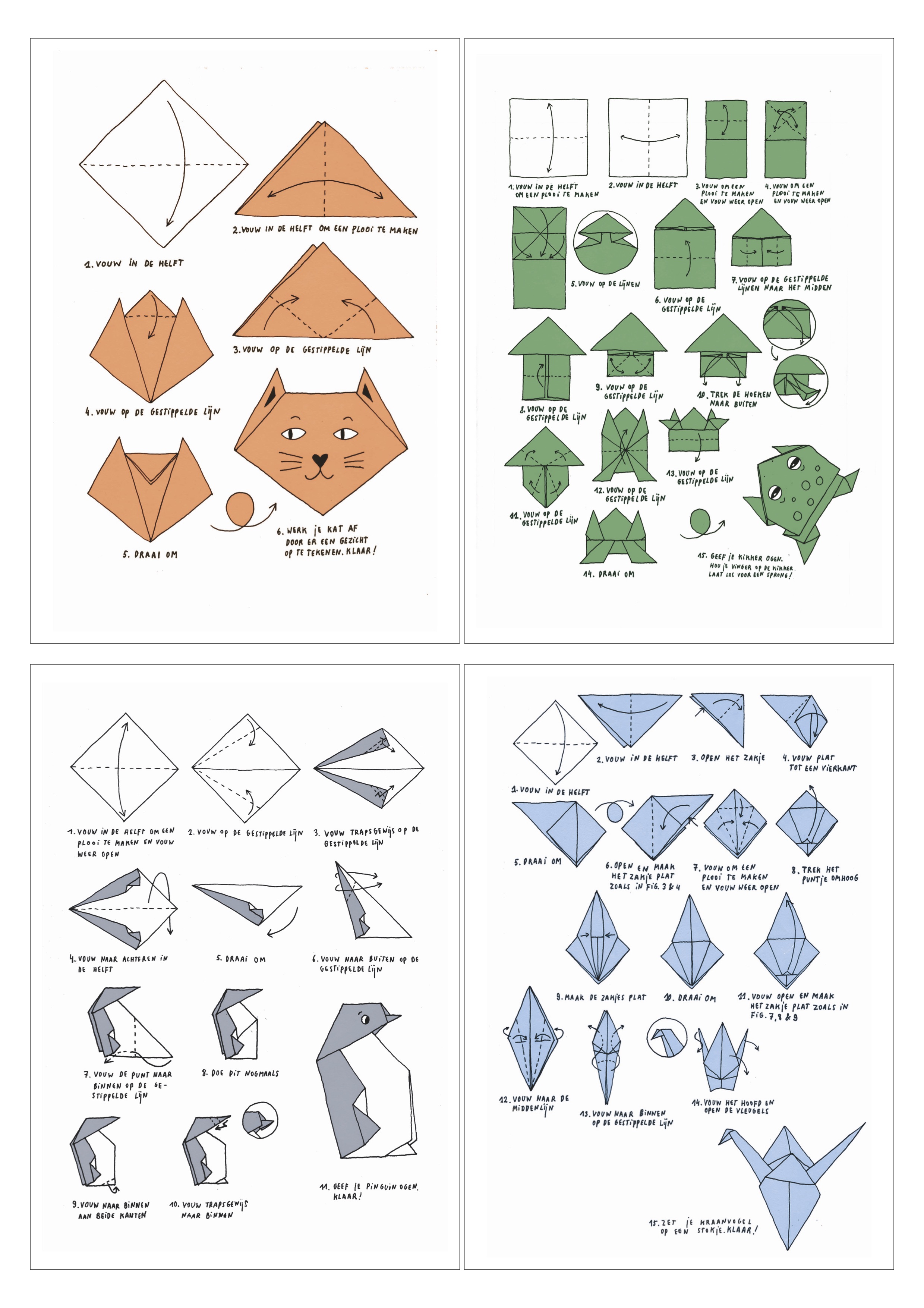 Origami Vouwen Kraanvogel ONL16 AGBC