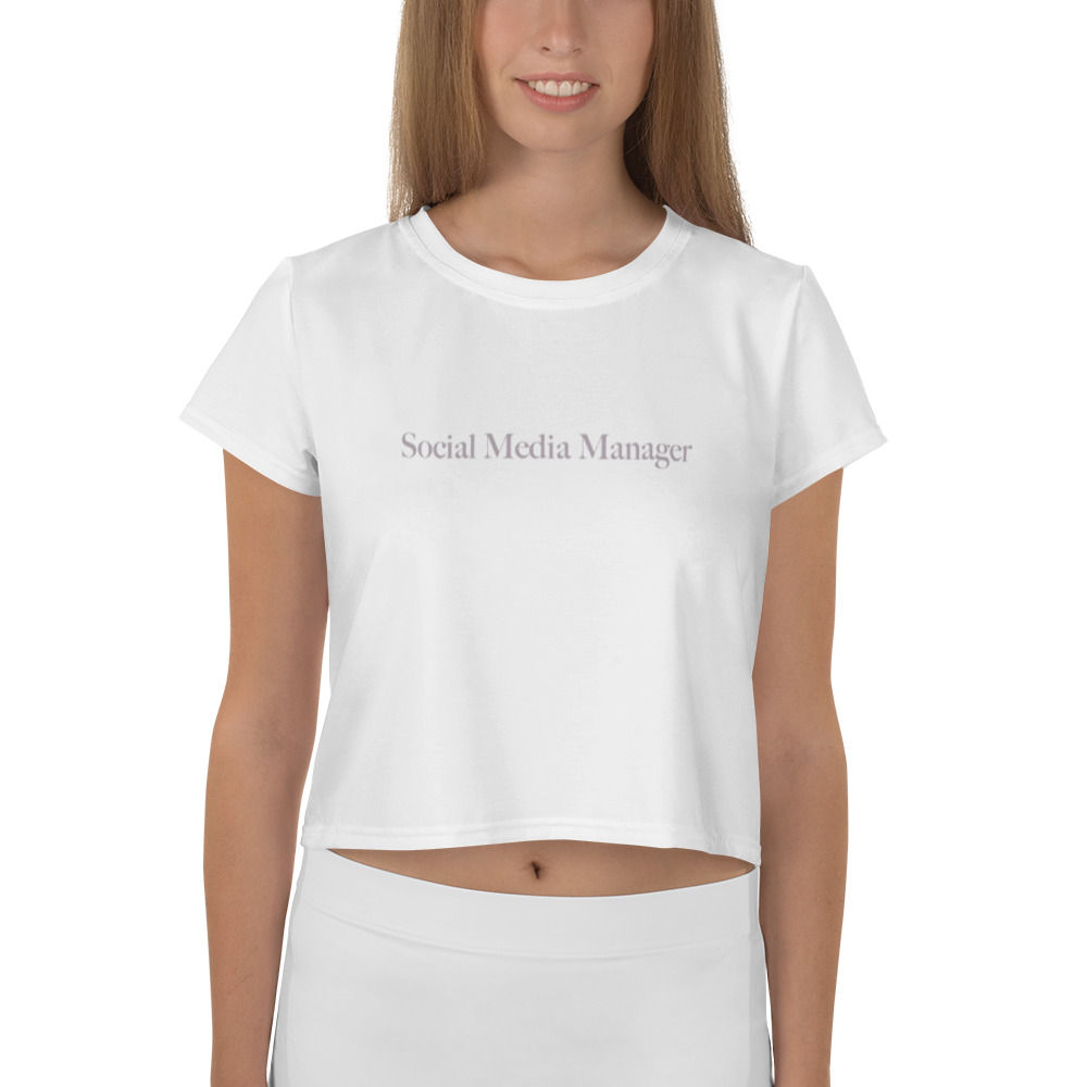 Social Media Manager Crop Tee