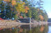 Big Lake shoreline with fall foliage