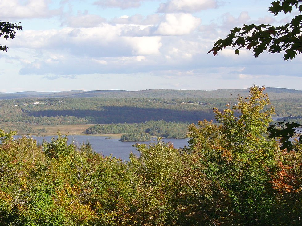 View of big Lake from Pocomoonshine Mountain