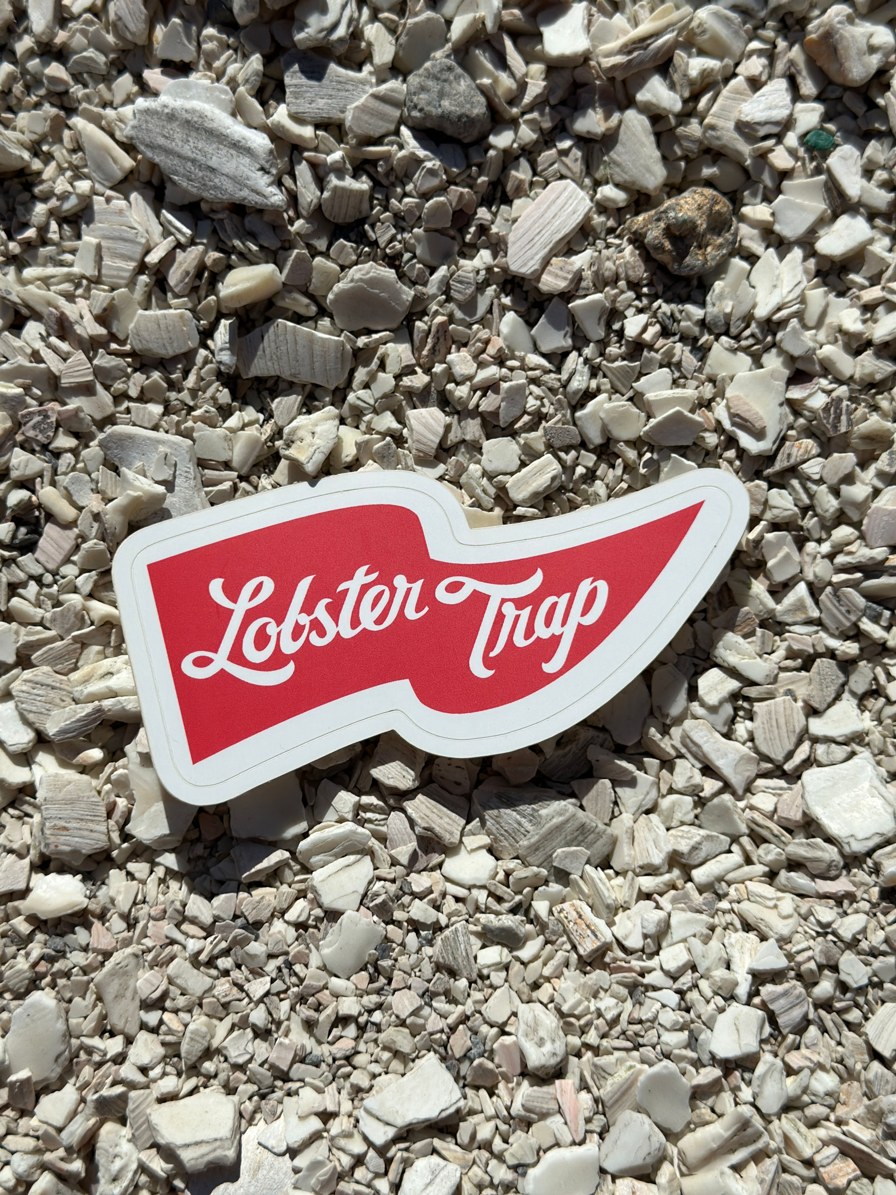 Wave That Lobster Trap Flag Sticker