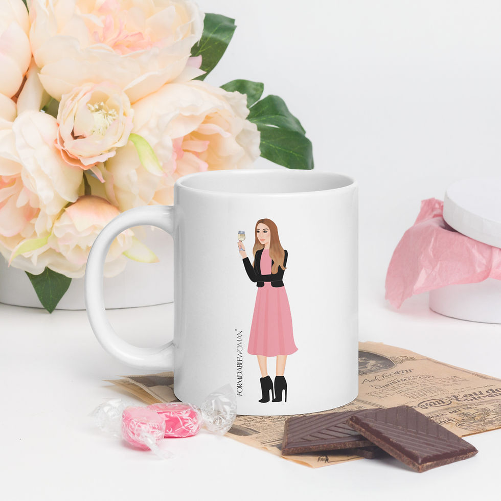 Miniatura: Confidently Me White glossy mug